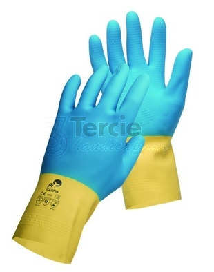 CASPIA pracovní rukavice z přírodního latexu máčené v neoprenu,chemicky odolné