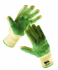 CHIFFCHAFF pracovní rukavice z  KEVLARU a PVC terčíky