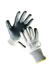 RAZORBILL pracovní rukavice z modifikovaného skleněného vlákna, Spandexu a nylonu, s nánosem HCT nitrilu v dlani a na prstech,odolné proti pořezu,stupeň 5
