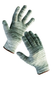 BULBUL pletené bezešvé rukavice,nylon/bavlna