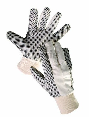 CROPPER DOTS pletené rukavice s terčíky v dlani,proti pořezu