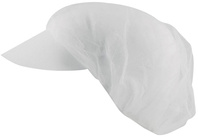 Čepice TINA jednorázová s kšiltem bílá H4047, 100 kusů v balení